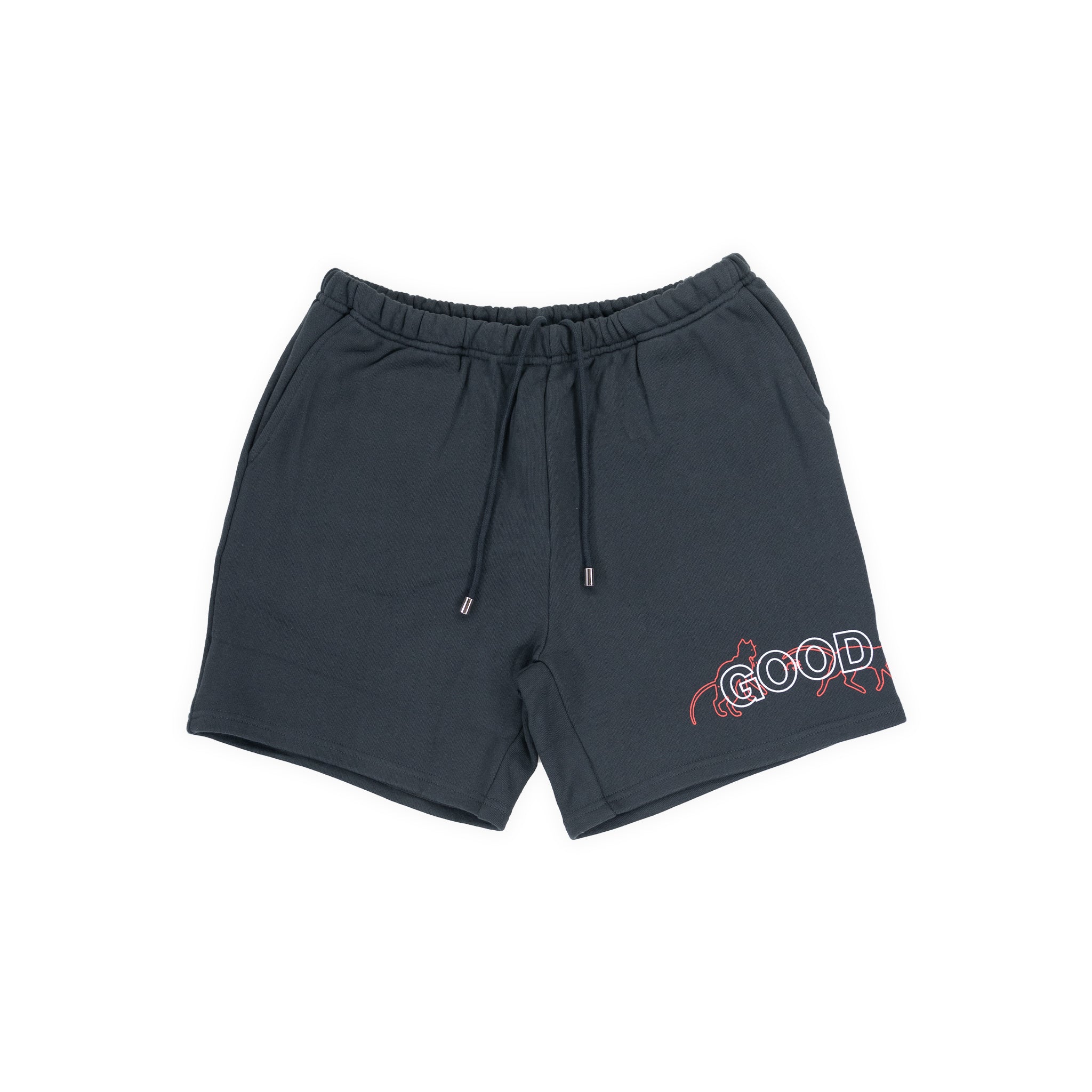 "Good Luck" Sweatshorts - Cotton (BLACK)