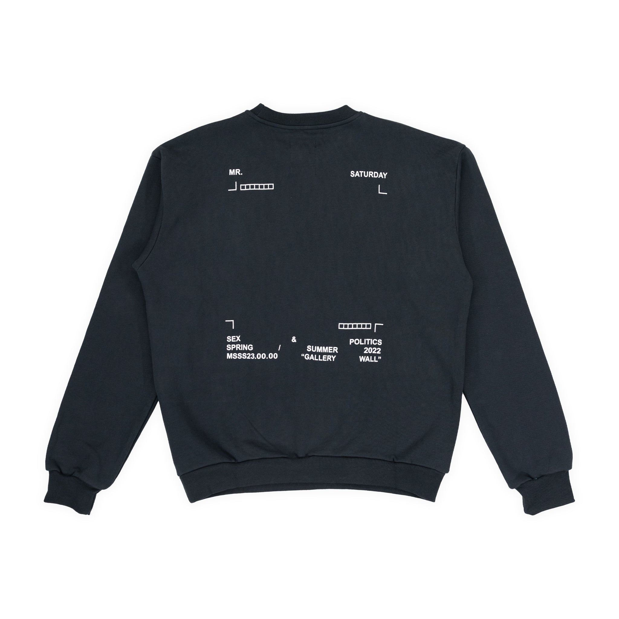 "Gallery Wall" Crewneck - Cotton (BLACK)