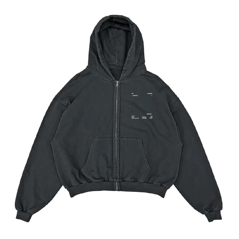 DESIGN MARKS ZIP HOODIE